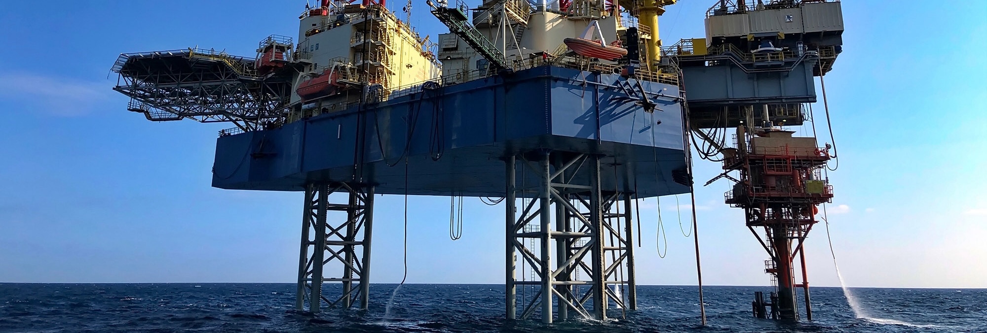 Oil platform in Adriatic sea